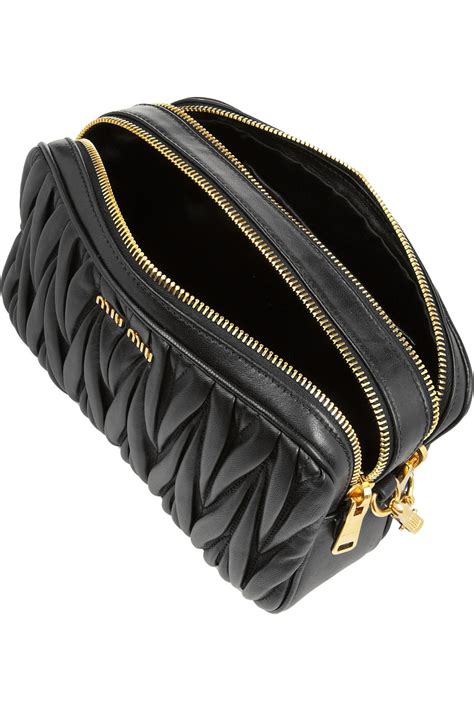 miu miu matelasse bag clutch|Black Matelassé Leather Pouch .